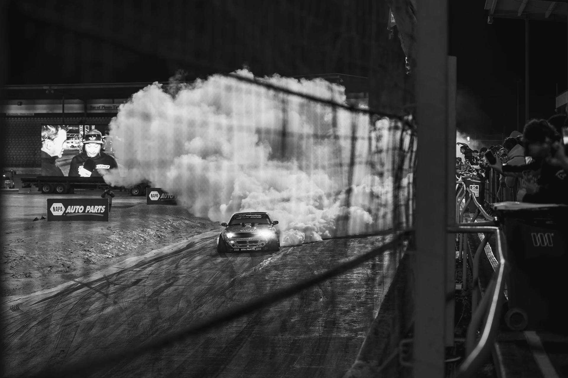 Smoke and drifting at the D1NZ finale in New Zealand