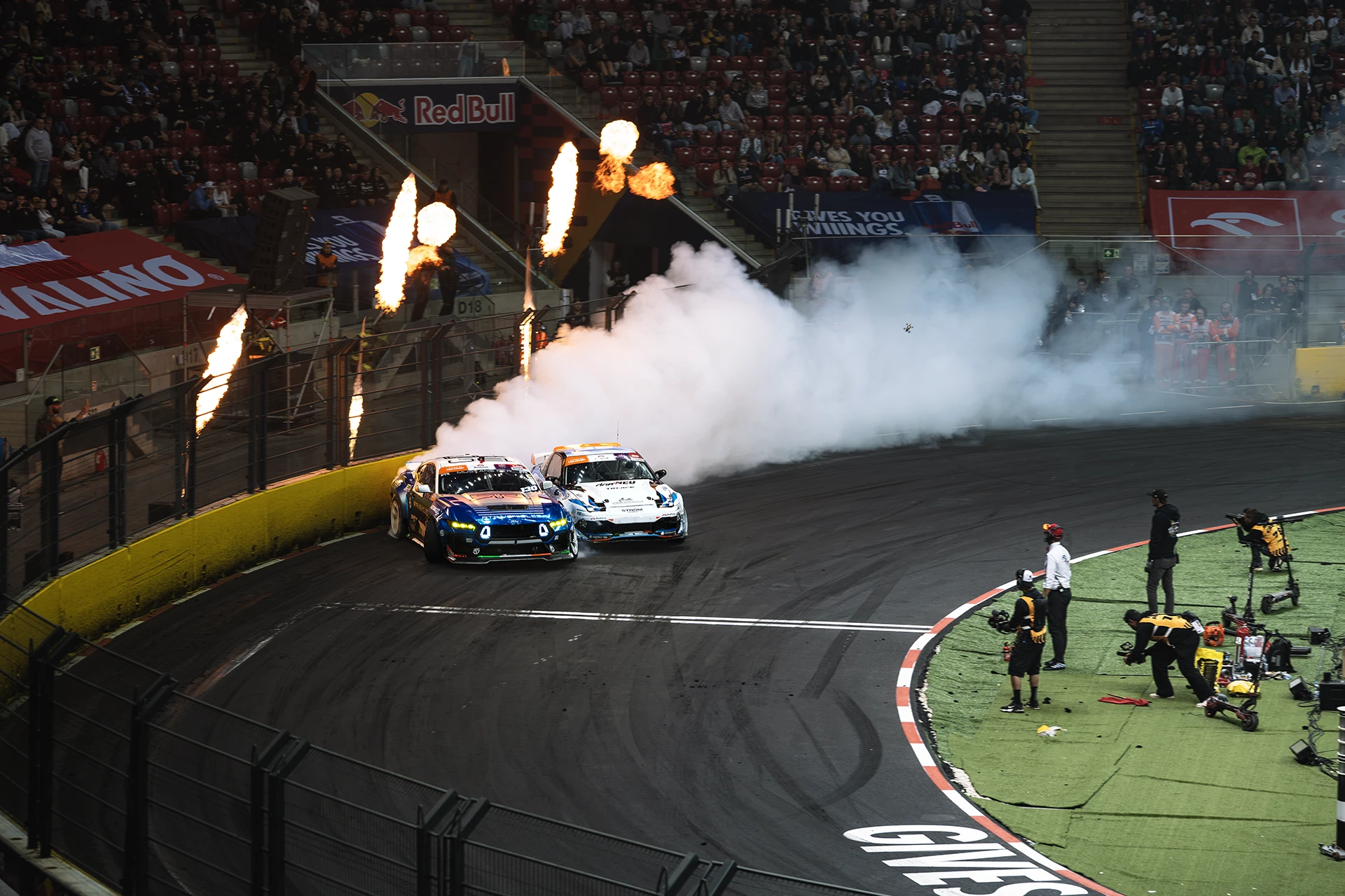 James Deane and Duane Mckeever drifting at Drift Masters Warsaw 2026